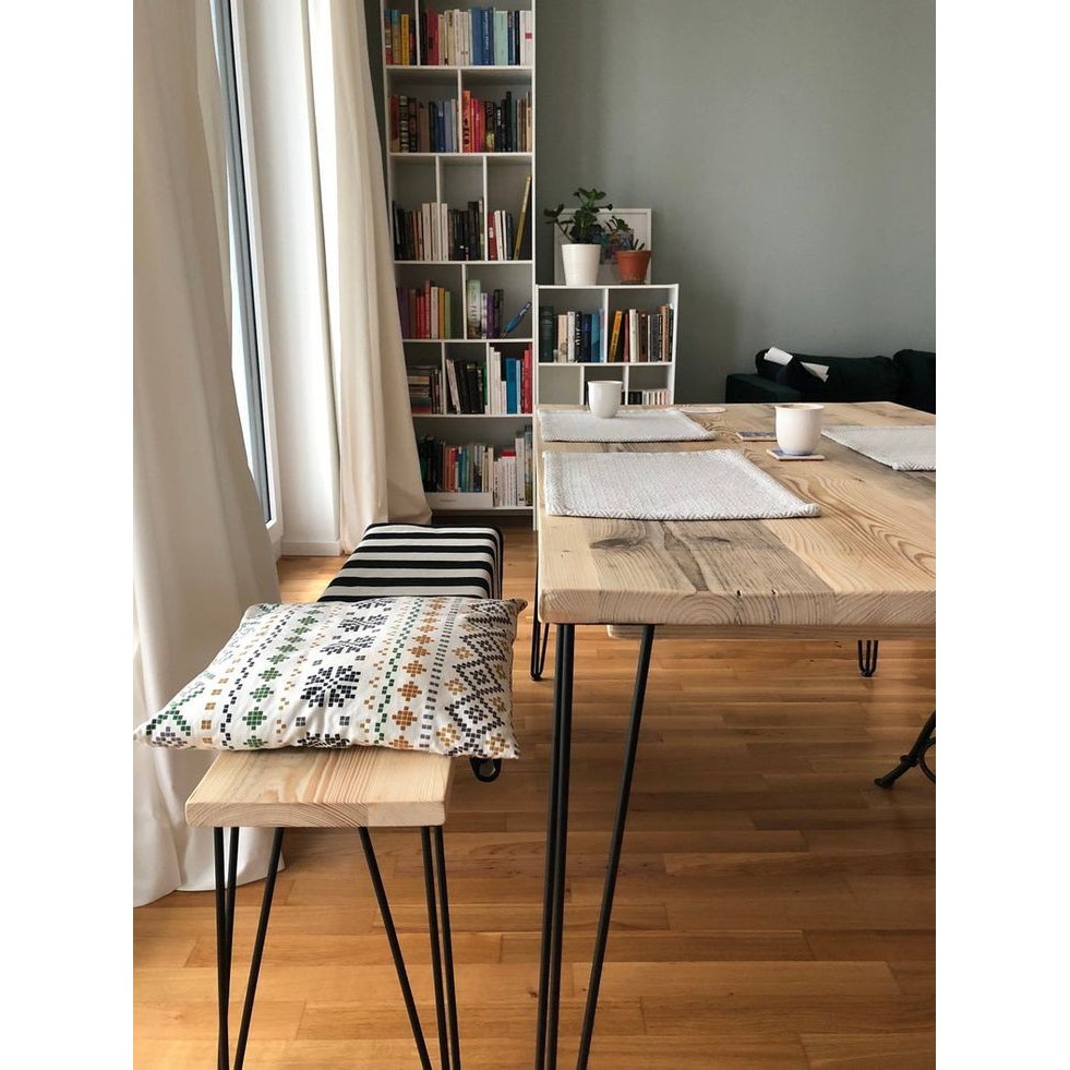 Ghế băng dài Vitage Chair - làm ghế cho bàn ăn, bàn học, ghế ngồi chờ, ghế ngồi đi giầy siêu chill