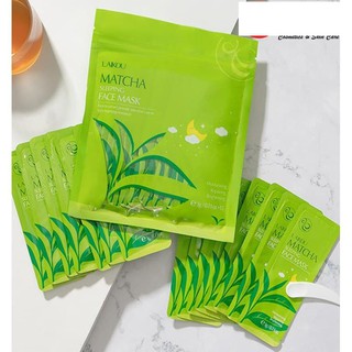 Túi 15 gói mặt nạ ngủ matcha trà xanh LAIKOU