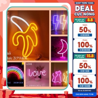 Đèn Led Neon giá rẻ siêu xinh treo tường để bàn trang trí, decor phòng ngủ sinh nhật cực Chill
