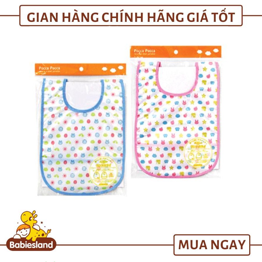 Yếm ăn dặm bằng nhựa chống thấm cho bé nội địa Nhật Bản