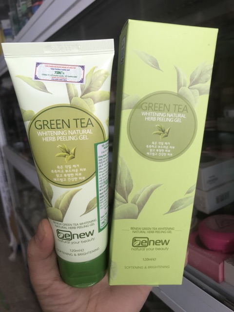 (Giá sỉ ) Tẩy da chết trà xanh cao cấp Hàn Quốc Benew Green Tea Peeling Gel (120ml)