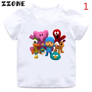 Áo Thun In Hoạt Hình Pocoyo Vui Nhộn Thời Trang Mùa Hè 2020 Cho Bé