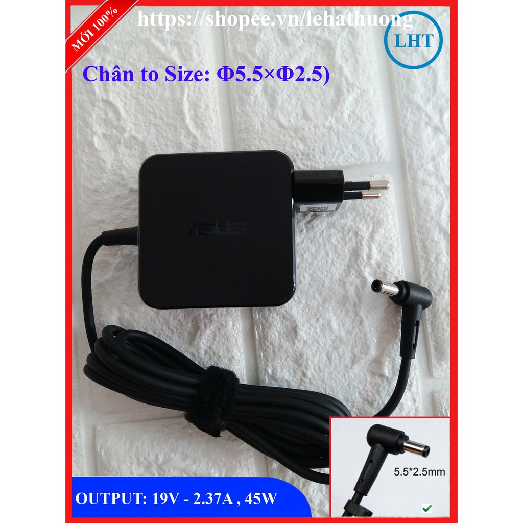 Sạc Asus mini 19V – 2.37A sạc vuông chân thường to 2.5 ZIN for laptop Asus X451 X551 X554 X555 | WebRaoVat - webraovat.net.vn