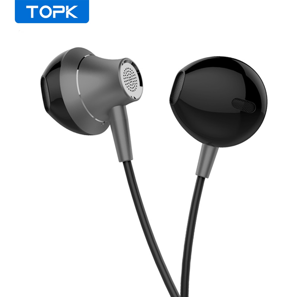 TOPK Tai Nghe Nhét Tai Jack 3.5mm Bass Trầm Có Micro Và Phụ Kiện