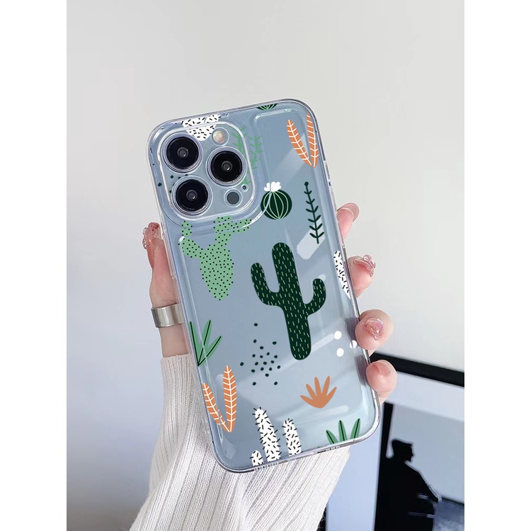 Ốp Điện Thoại TPU Gel Đệm Khí Chống Rơi Hình Xương Rồng / Chuối / Cherry Cho Samsung Galaxy S22 Plus Note 20 Ultra 10 S21 FE S20