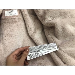 Áo phao lót lông thỏ Zara