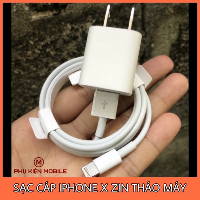 [CHÍNH HÃNG] Bộ Sạc + Cáp iPhone X Zin Máy 100% - Bảo Hành 3 Tháng 1 đổi 1