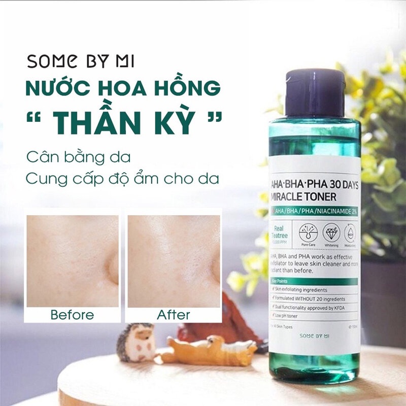 Nước Hoa Hồng SOME BY MI Cho Da Mụn Miracle Toner AHA- BHA-PHA 30 Days 150ml