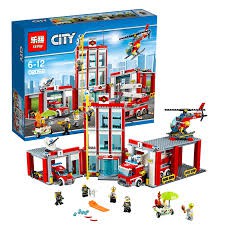 Lego - Lepin 02052 , Queen 82038 ( Trạm Cứu Hỏa Lớn 1029 khối )
