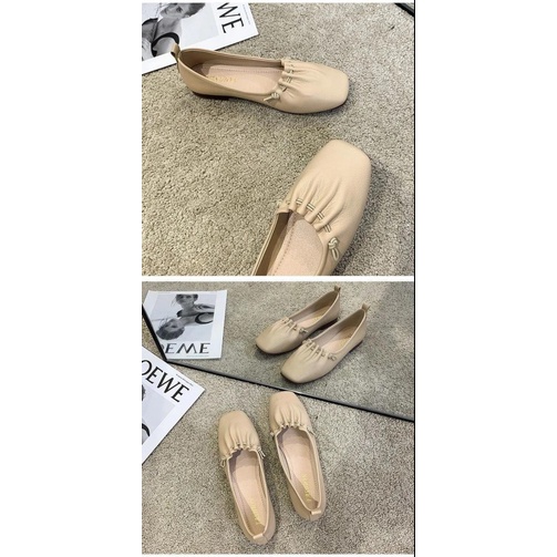 Giày Búp Bê Mũi Vuông Đế Mềm Thoải Mái Size 35-43 41 Thời Trang Mùa Thu Cho Nữ