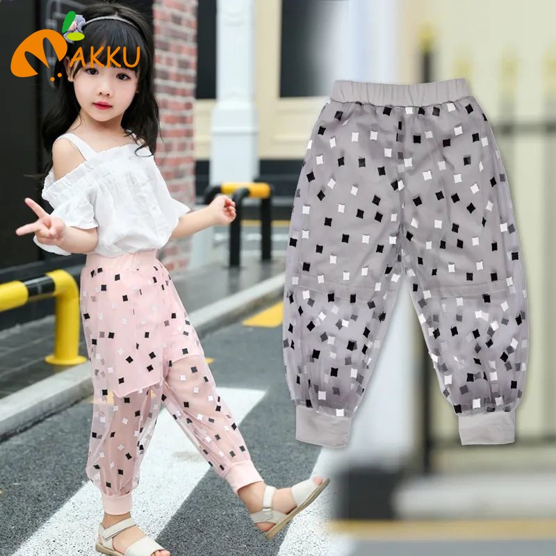 Quần Dài Họa Tiết Chấm Bi Thời Trang Mùa Hè Cho Bé Gái