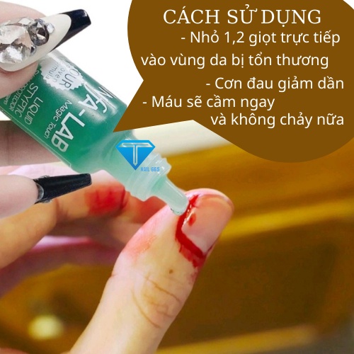 Dung dịch cầm máu INFA-LAB lọ 15ml , Cầm máu móng nail khi nhặt da lấy khóe tay chân