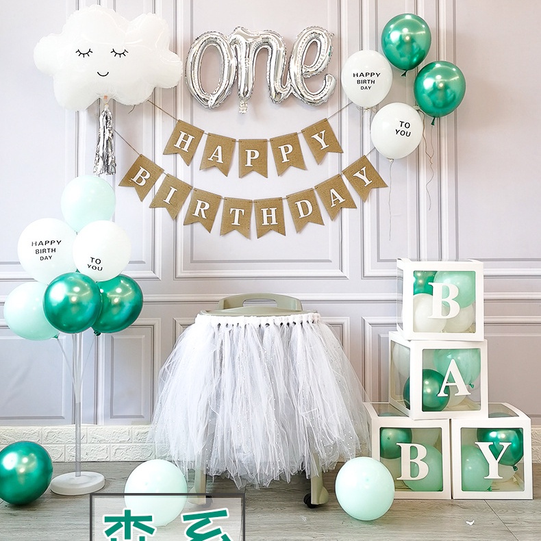 Set 4 Hộp Đựng Bong Bóng Trong Suốt Dùng Trang Trí Tiệc Sinh Nhật/ Đám Cưới DIY