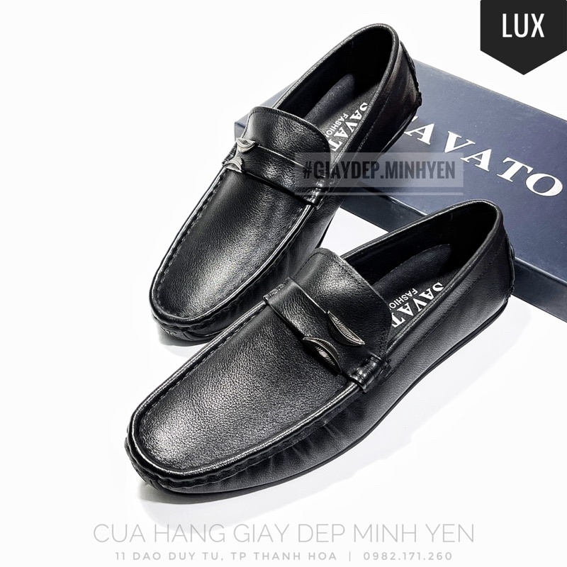 HÀNG NHẬP KHẨU - GIẦY LƯỜI DA NAM CAO CẤP SAVATO ĐEN GDC27-1-1