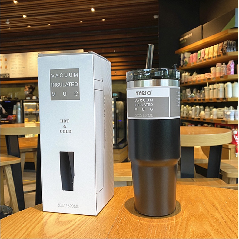 Ly giữ nhiệt Tyeso 890ml , có ống hút . kèm quà tặng | BigBuy360 - bigbuy360.vn