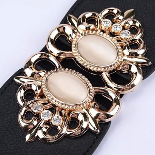 🌼 Dây nịt thun nữ ( đai váy ) hoa văn ngọc☘️Lưng thun co giãn móc cài trước☘️ Bản 6cm