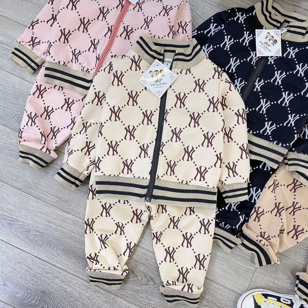 [Hàng Xuất Dư]Bộ Dài Tay Da Cá Xuất Dư NYFREESHIPBộ Da Cá Dáng Thể Thao  Kéo Khóa Dày Dặn Thấm Hút Mồ Hôi Tốt