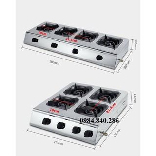 Bếp gas 4 họng - Bếp ga 4 cửa nấu mỳ cay, cơm niêu