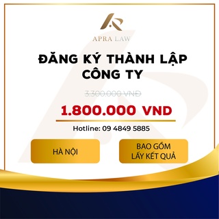 VOUCHER - Apra Law - [TT004] - Đăng ký Thành Lập Công Ty - Công ty Luật Apra