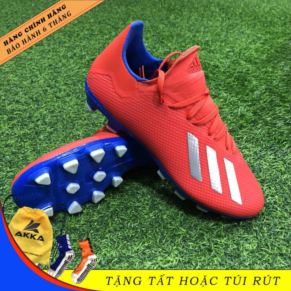 [Chính hãng-Tặng tất 50K] Giày đá banh chính hãng Adidas X18.3 HG-AG đỏ [ĐỔI SIZE THOẢI MÁI]