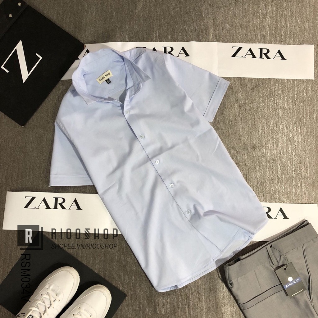 Áo sơ mi nam trơn tay ngắn cao cấp nhiều màu cực đẹp RSM034V | BigBuy360 - bigbuy360.vn