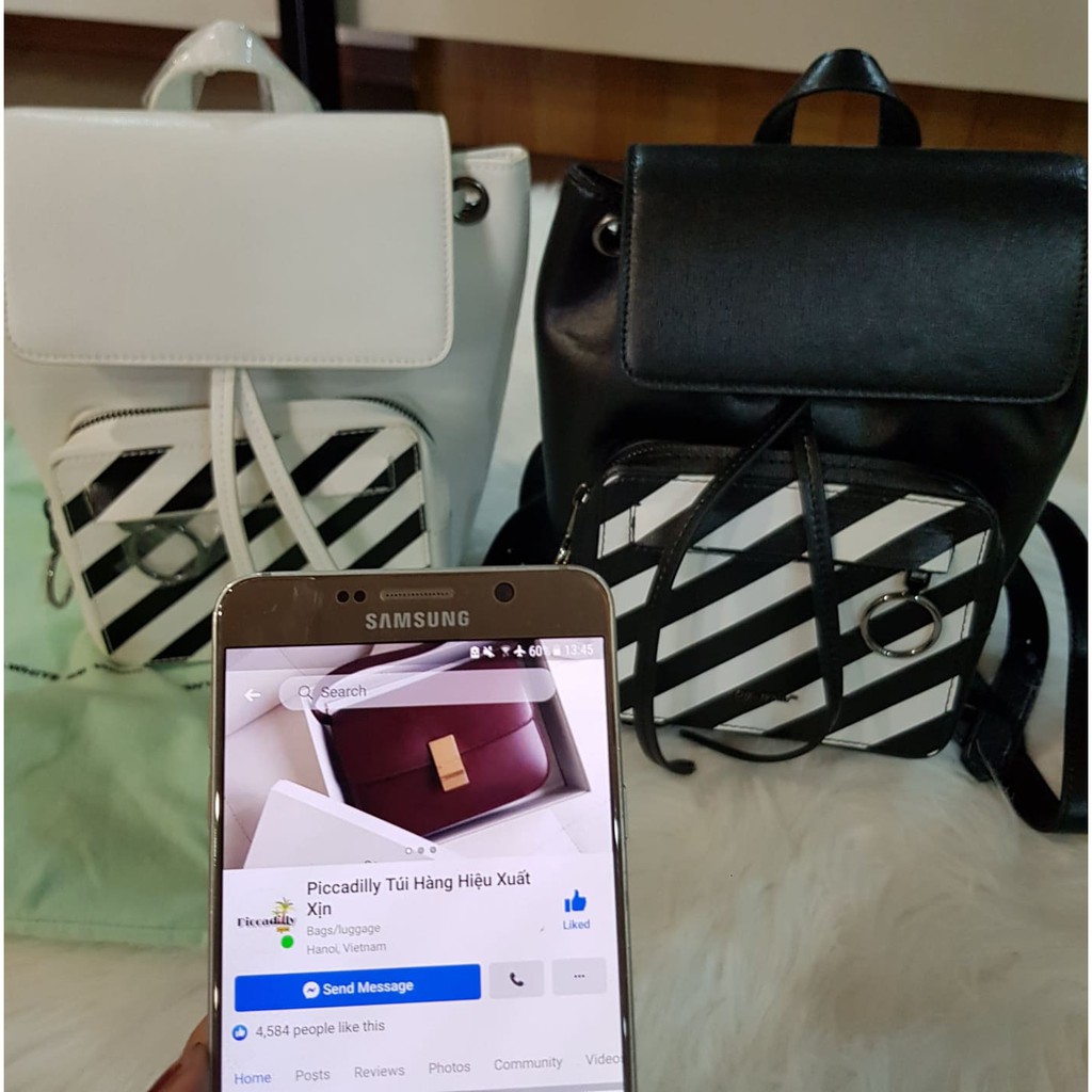 Có sẵn - OFF-White Balo Backpack Diag Trắng Bag bao gồm quai full box đủ phụ kiện offwhite