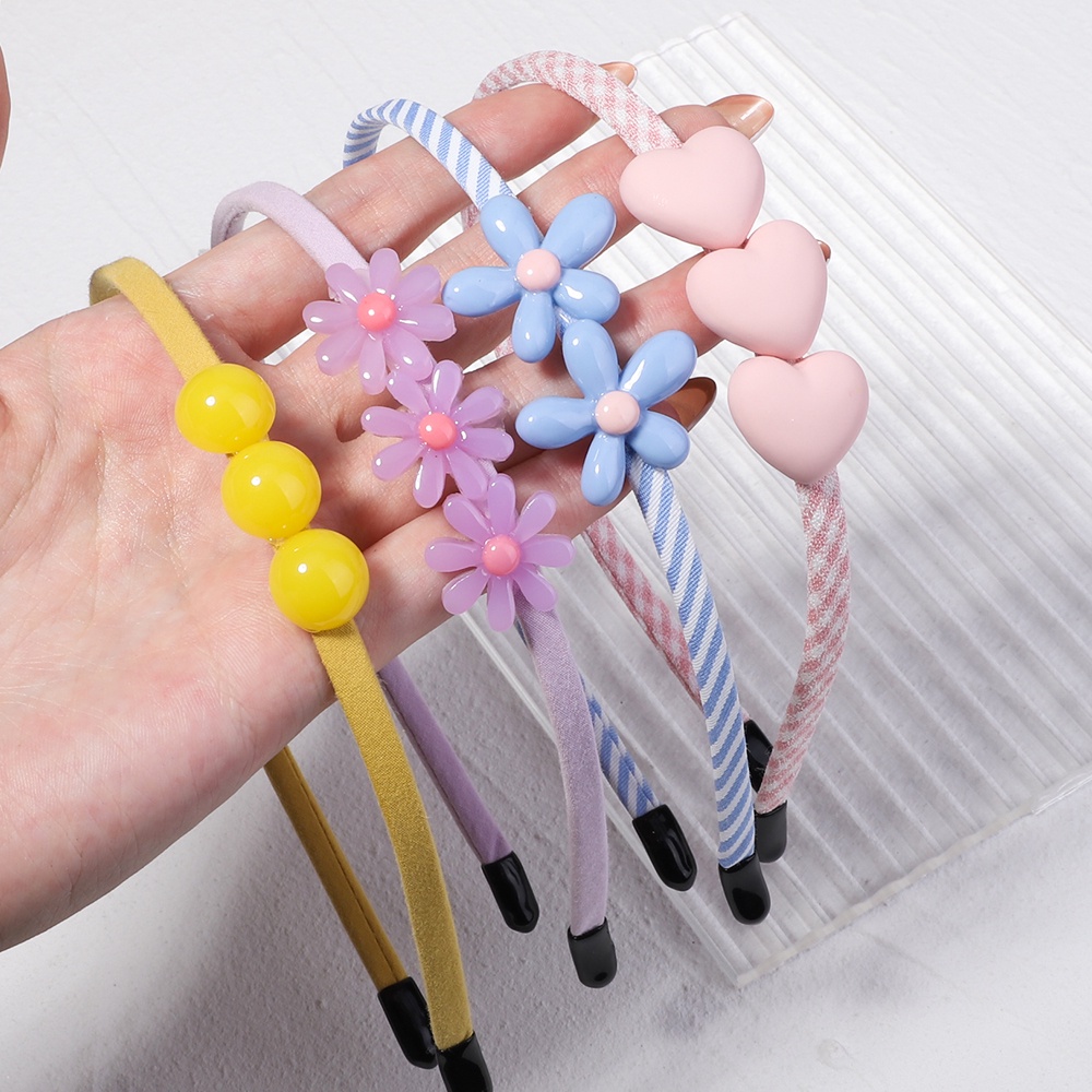 RainBow Bows 1 Dây Cột Tóc Hình Hoa/Trái Tim Màu Kẹo 2022 Thời Trang Cho Bé Gái