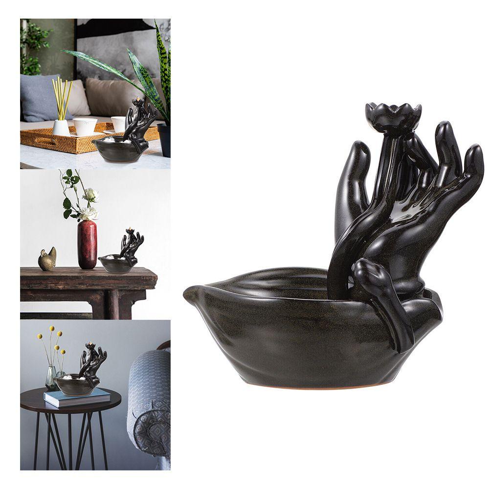 LAKAMIER Đế Đốt Trầm Hương Bằng Sứ Thủ Công Tinh Xảo Có Giá Đỡ