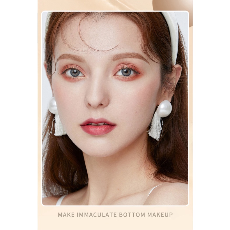 Gouache Foundation, mịn và sáng, kiểm soát dầu, che khuyết điểm, sẹo, siêu chống thấm nước, không bết dính, cọ tích hợp