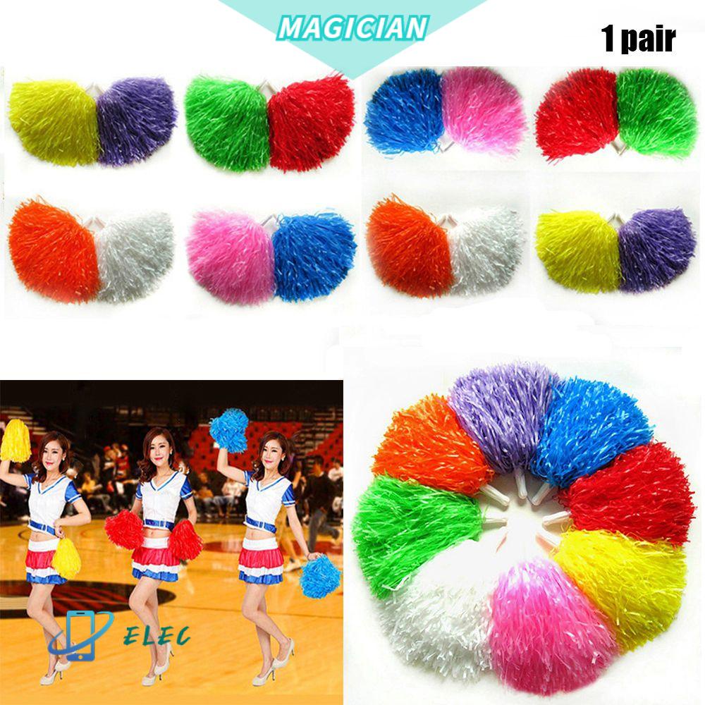 Cặp bông tua rua cổ vũ 2 kiểu với tay cầm hai lỗ xỏ nhiều màu sắc cho cổ động viên/câu lạc bộ/thi đấu thể thao/hòa nhạc