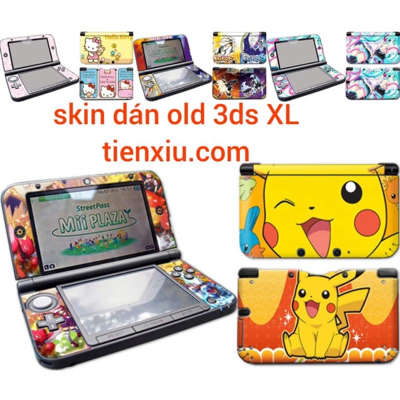 Tấm skin dán in hình old 3ds xl Nintendo 3DS XL Skin decan trang trí máy 3ds xl