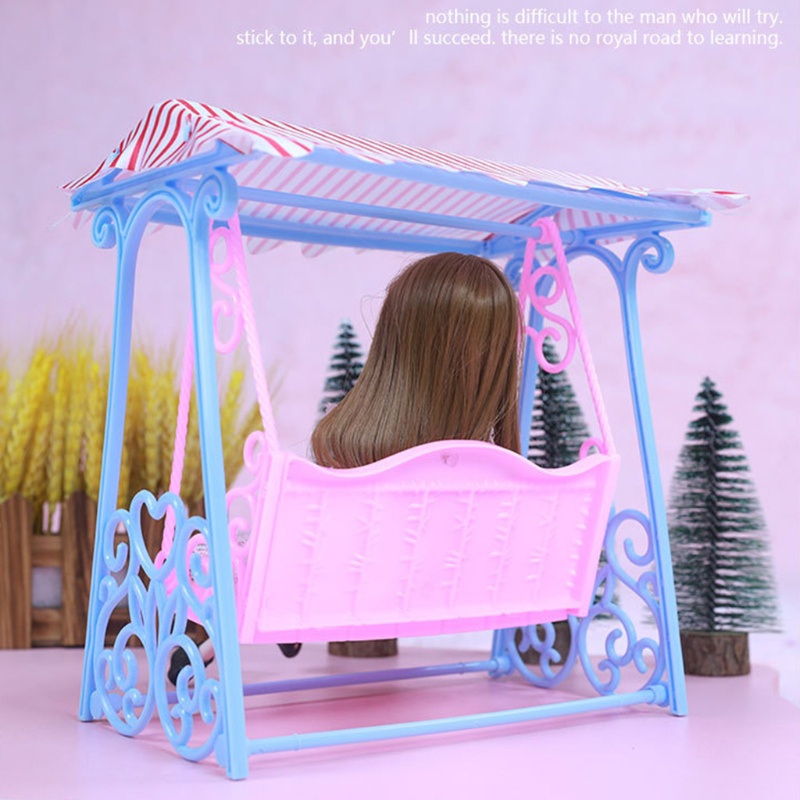 Mô hình ghế xích đu mini bằng nhựa độc đáo trang trí nhà búp bê DIY