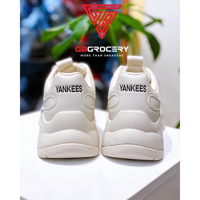 Giày MLB Bigball Chunky NY Yankees Beige - Ảnh thật shop chụp