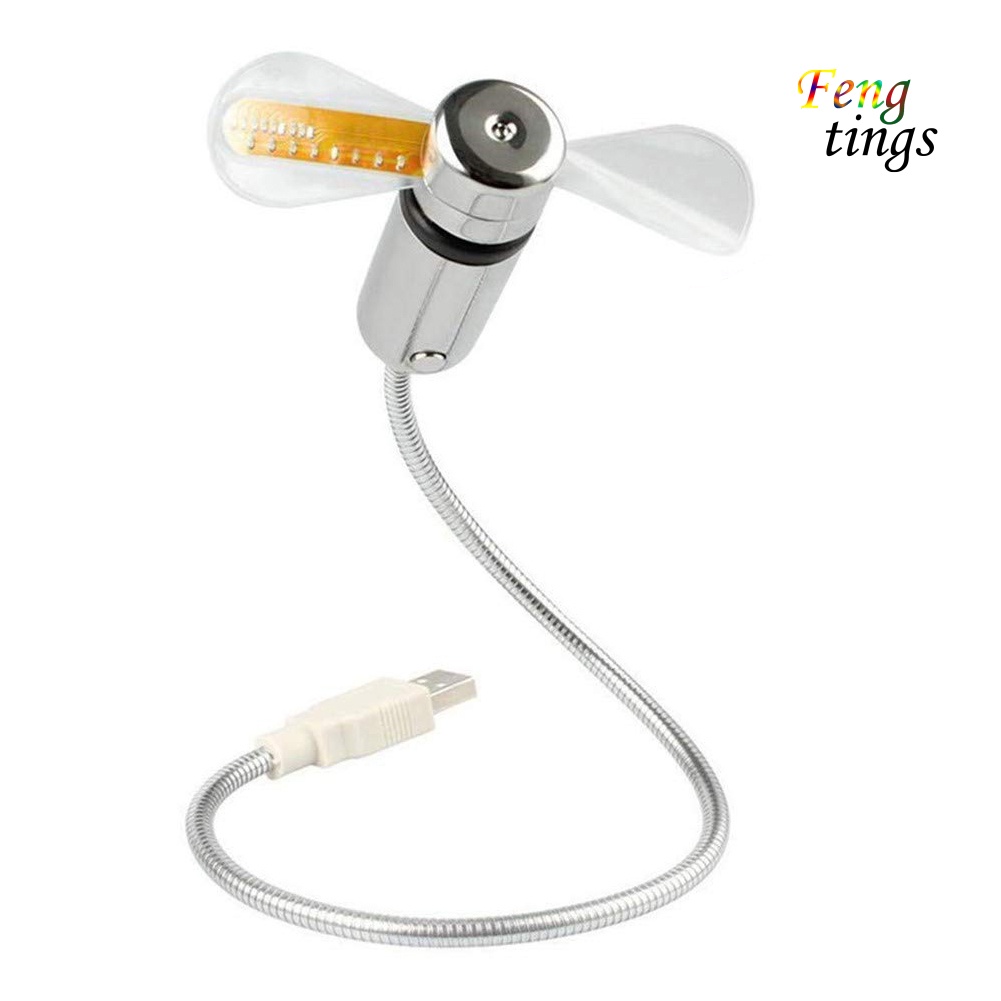 Quạt Làm Mát Mini USB Có Đèn LED Hiển Thị Nhiệt Độ Tiện Dụng