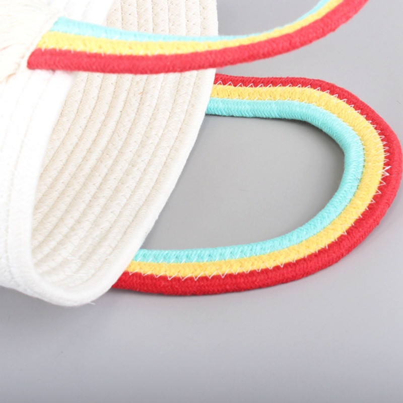 Túi Đeo Vai Đan Mây Màu Cầu Vồng Đa Năng Thời Trang Đi Biển Mùa Hè Cho Nữ