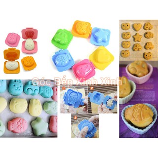 01 - Set 6 cái Khuôn ép cơm, làm bánh Bento các hình