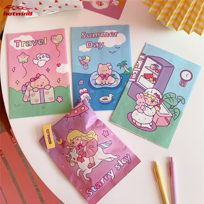HW Lovely Cartoon Girl Paper Bag Wedding Birthday Gift Bag Christmas New Year Party Supplies Gift Bag