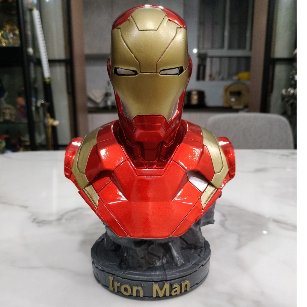 Mô hình đầu tượng Iron Man Tony Stark MK46 cao 18cm