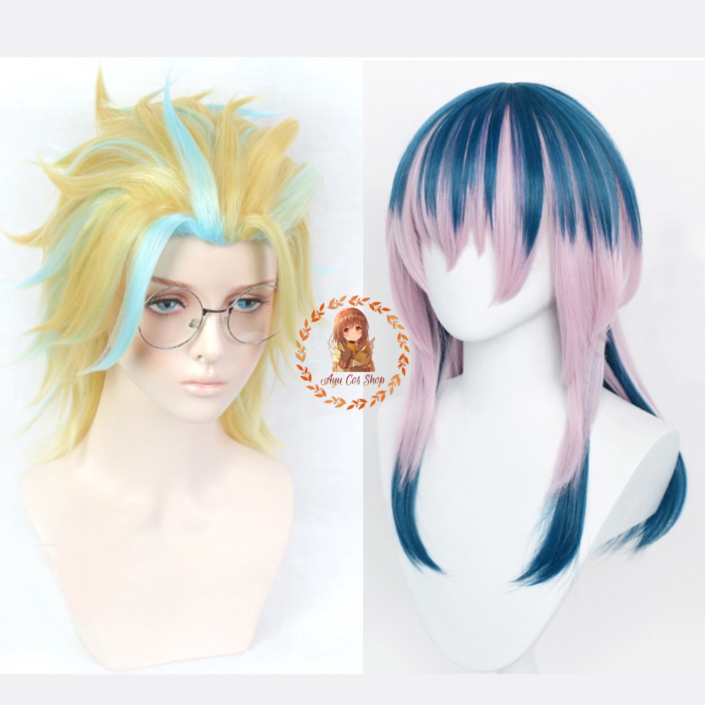 Wig/tóc giả cosplay Rindou Haitani vàng hồng Tokyo Revengers