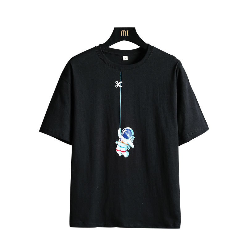 Áo thun nam nữ unisex in hình phi hành gia chất vải cotton cao cấp, mềm mịn