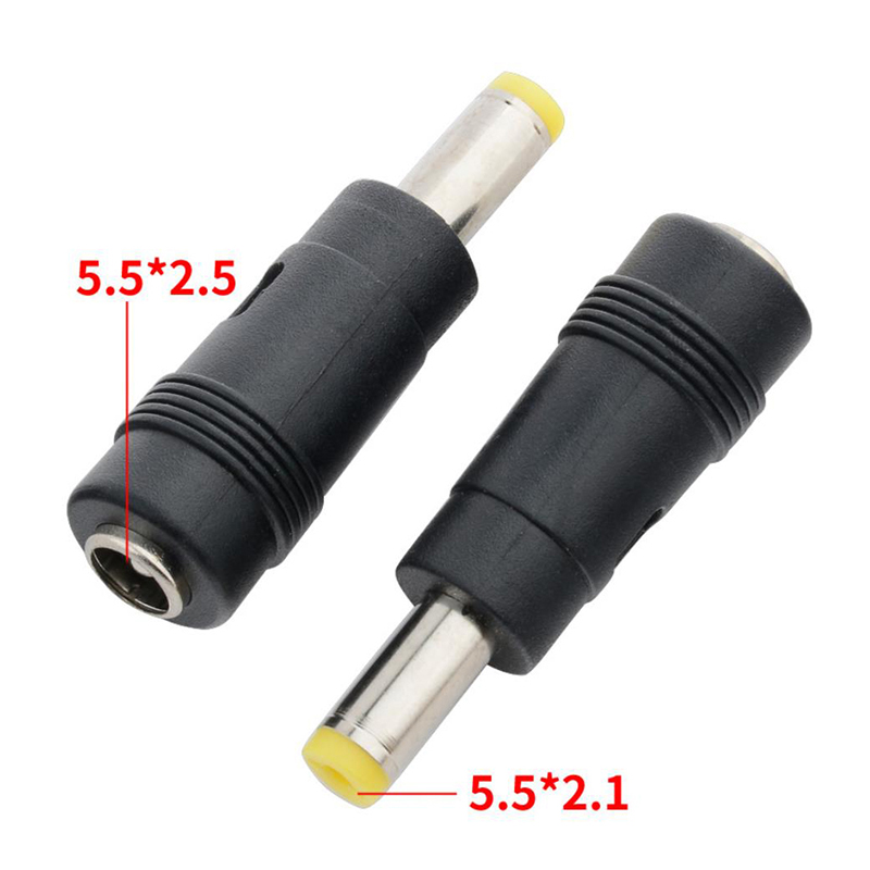 Set 2 Đầu Nối Chuyển Đổi 5.5x2.5mm Female Sang 5.5x2.1mm Male DC