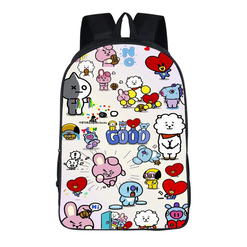 Balo BT21 BTS cao cấp in hình BT21 hàng đẹp loại 1