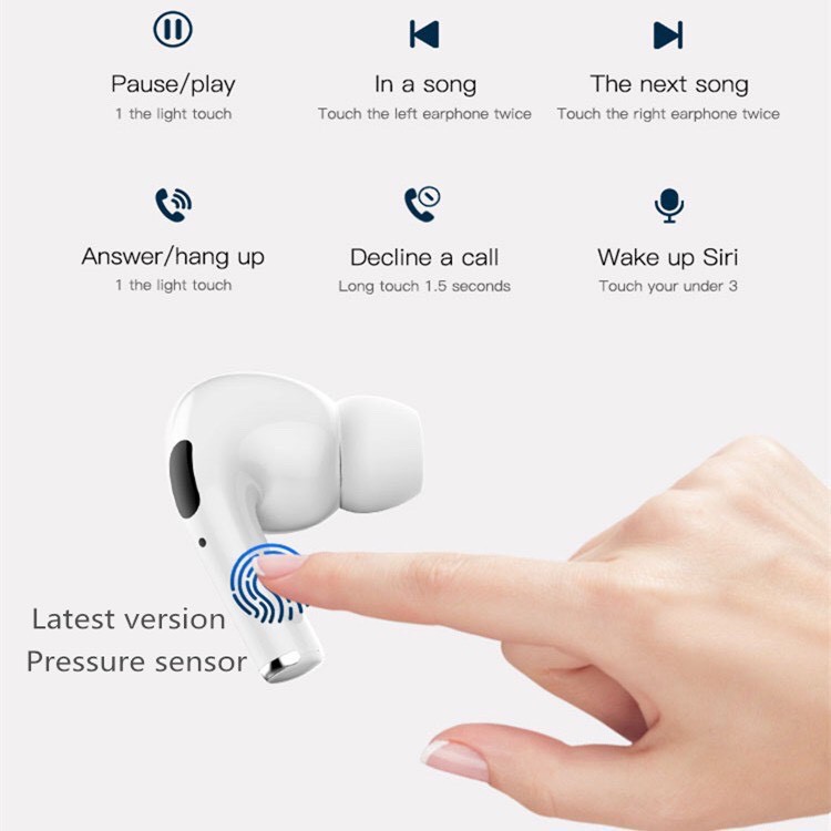 Tai nghe Bluetooth Airs Pro Chống Ồn - Định Vị - Đổi Tên - Sạc Không Dây - Tháo Tai Ngừng Nhạc