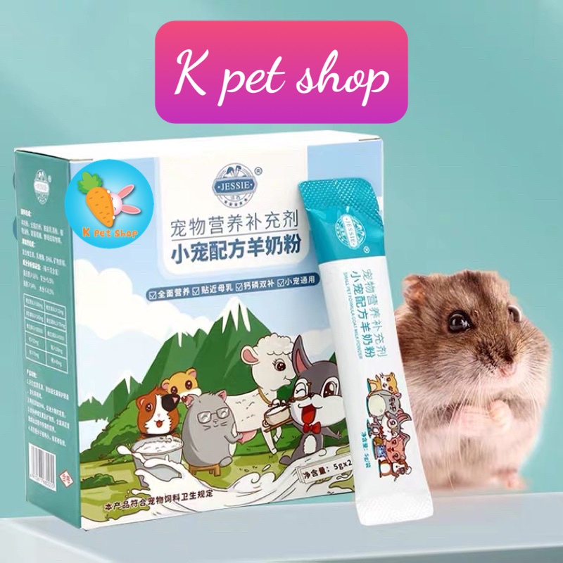 Bột sữa dê Jessie  gói 5gr  cho hamster, thỏ, bọ ú, sóc, nhím...