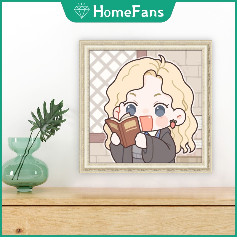 Tranh Đính Đá 5D Tự Làm Hình Hermione 30x30cm/40x40cm/50x50cm Trang Trí Nhà Cửa