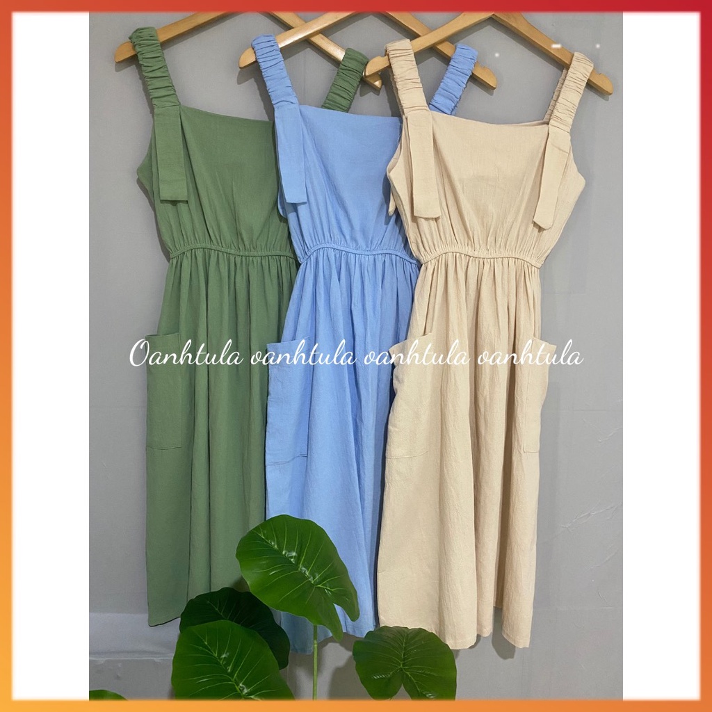Váy đầm hai dây, đầm váy babydoll 5 màu đi biển đi chơi siêu hot MSP86437 | BigBuy360 - bigbuy360.vn