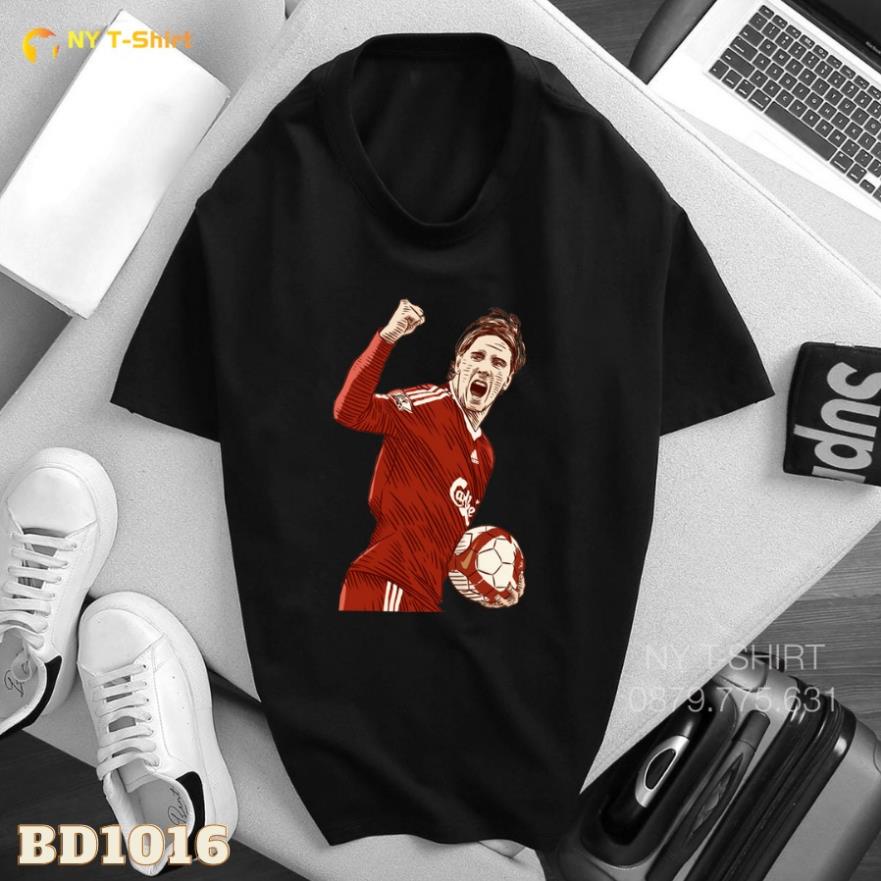 [Freeship] Áo Thun Fernando Torres Mã BD1013 - 1019 - Áo Màu Đen Tay Ngắn,In Hình Cầu Thủ Bóng Đá Tâ