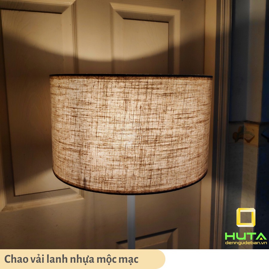 Đèn Cây Đứng Phòng Khách, Phòng Ngủ, Dùng Làm Đèn Sàn Trang Trí Nội Thất, Bóng Led Ánh Sáng Vàng, Chao Vải, Mã D4– HUTA