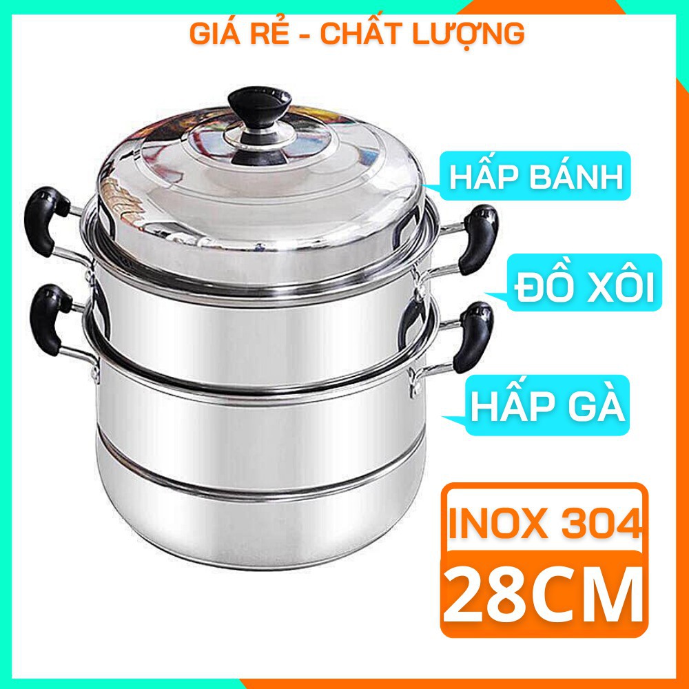 NỒI HẤP INOX 3 tầng hiện đại kích thước lớn, có thể sử dụng trên mọi loại bếp .