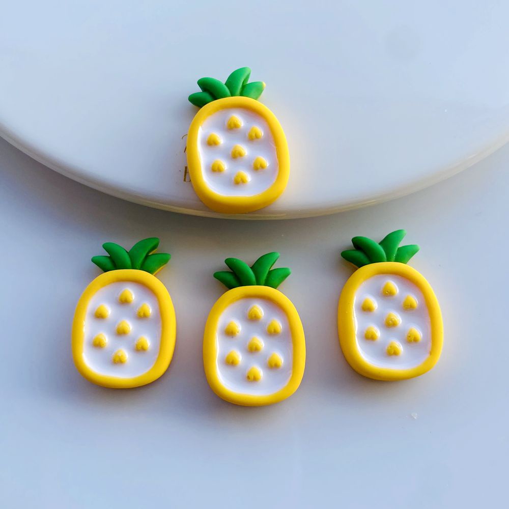 Set 10 Kẹp Tóc Hình Trái Cây/Quả Đào/Quả Đào Bằng Nhựa Resin Nhiều Màu Dành Cho Trang Trí Điện Thoại DIY